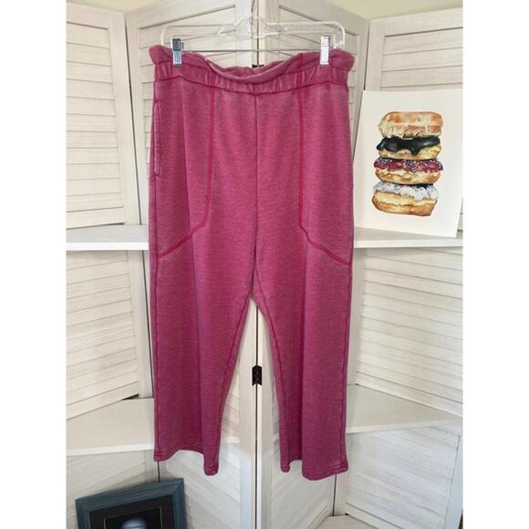 7 For All Mankind pink cropped jogger sweatpants - Picture 4 of 7